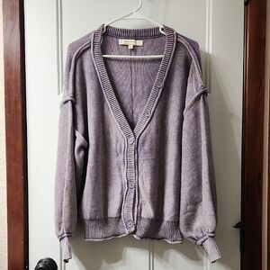 NWT Blue Velvet Oversized Cardigan - S